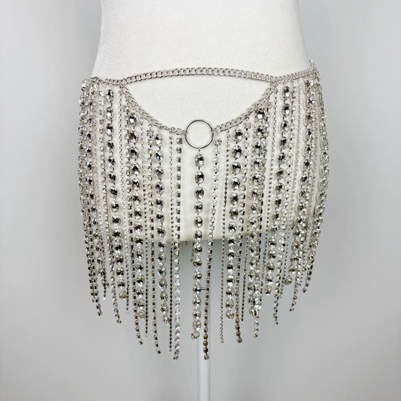 Camila Coelho Penny Skirt in Silver - Picture 3 of 8